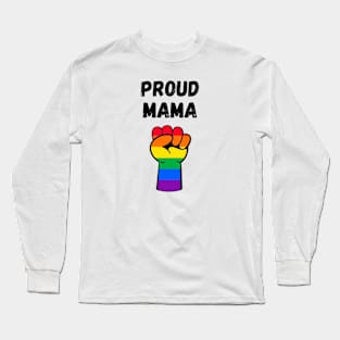 Proud Mama Rainbow Pride T Shirt Design Long Sleeve T-Shirt